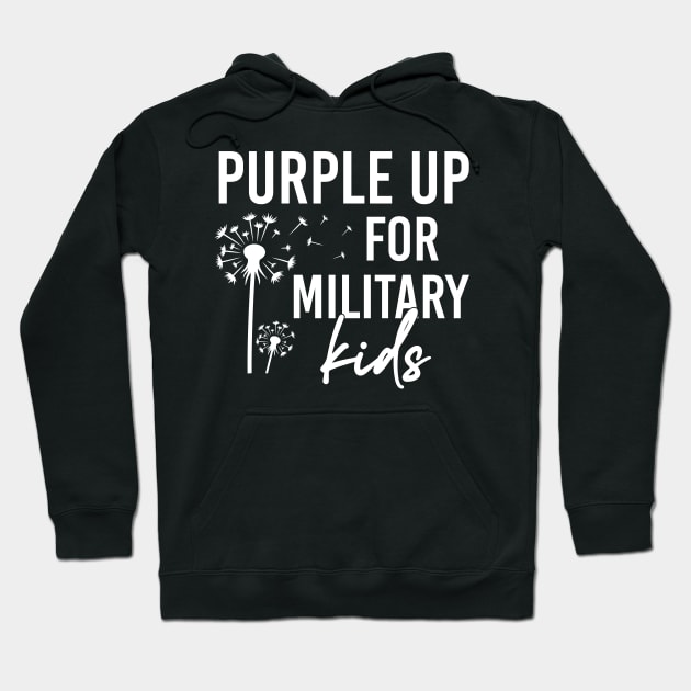 Purple Up For Military Kids Military Child Month USA Hoodie by Rosemat